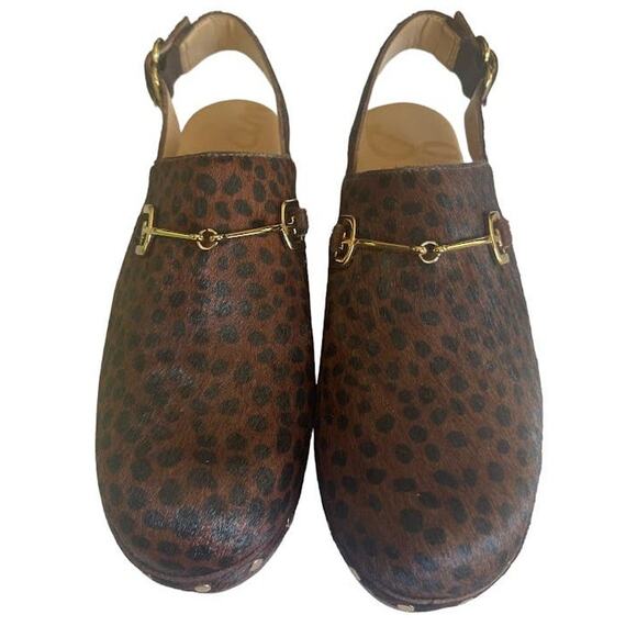 Sam Edelman Hilda Spotted Leopard Clog Size 6 New in Box - Picture 1 of 10